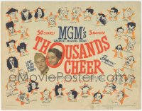 6c0218 THOUSANDS CHEER TC 1943 Al Hirschfeld caricatures of Judy Garland & 32 top MGM stars!