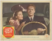6c0754 THREE MEN IN WHITE LC #3 1944 Van Johnson is baffled by sexiest young Ava Gardner in car!
