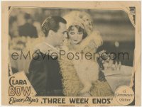 6c0756 THREE WEEKENDS LC 1928 great close up of Neil Hamilton carrying sexy Clara Bow, rare!