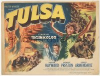 6c0227 TULSA TC 1949 great artwork of Susan Hayward & Robert Preston in Oklahoma!