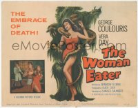 6c0239 WOMAN EATER TC 1959 art of wacky tree monster eating only the most beautiful victims!