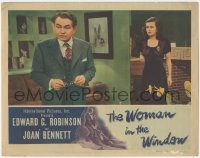 6c0793 WOMAN IN THE WINDOW LC 1944 worried Joan Bennett staring at perplexed Edward G. Robinson!
