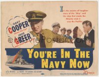 6c0240 YOU'RE IN THE NAVY NOW TC 1951 Gary Cooper, Jane Greer & Eddie Albert, oceans of laughter!