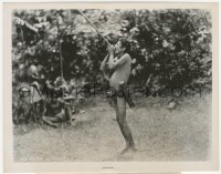6c0966 BRING 'EM BACK ALIVE 8x10.25 still 1932 Malayan native demonstrating his blowgun skills!
