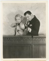 6c1231 LAW IN HER HANDS candid 8x10.25 still 1936 Glenda Farrell & Lyle Talbot aiming their rifles!