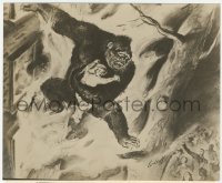 6c1298 MIGHTY JOE YOUNG 7.25x9 still 1949 first Ray Harryhausen, Widhoff art of ape rescuing girl!