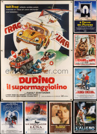 6d0029 LOT OF 9 FOLDED ITALIAN TWO-PANELS 1970s-1990s great images from a variety of movies!