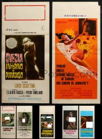 6d0858 LOT OF 7 FORMERLY FOLDED SEXPLOITATION ITALIAN LOCANDINAS 1960s-1980s sexy images w/nudity!