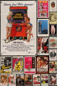 6d0201 LOT OF 90 FOLDED ONE-SHEETS 1950s-1990s great images from a variety of different movies!