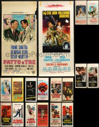 6d0843 LOT OF 24 FORMERLY FOLDED ITALIAN LOCANDINAS 1950s-1970s a variety of movie images!