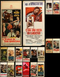 6d0846 LOT OF 22 FORMERLY FOLDED ITALIAN LOCANDINAS 1950s-1970s a variety of movie images!