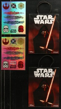 6d0158 LOT OF 4 JAPANESE RISE OF SKYWALKER STICKER SHEETS AND BAGS 2019 cool Star Wars accessories!