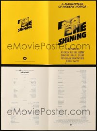 6d0187 LOT OF 6 SHINING SCREENING PROGRAMS 1980 Stanley Kubrick, Jack Nicholson