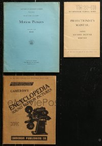 6d0151 LOT OF 3 MOVIE PUBLICATIONS 1945-1948 Motion Pictures, Projectionists Manual, Encyclopedia
