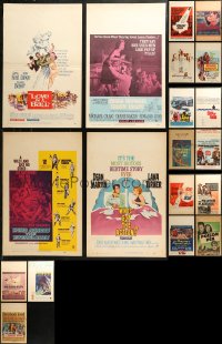 6d0008 LOT OF 19 WINDOW CARDS 1940s-1960s great images from a variety of different movies!