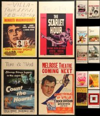 6d0012 LOT OF 14 WINDOW CARDS 1950s-1970s great images from a variety of different movies!