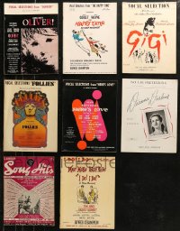 6d0466 LOT OF 8 SONG BOOKS AND FOLIOS 1940s-1970s Oliver, Gigi, Deanna Durbin, Follies & more!