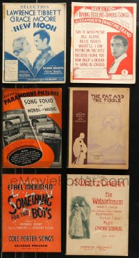 6d0463 LOT OF 6 SONG BOOKS AND FOLIOS 1900s-1940s New Moon, Alexander's Ragtime Band & more!