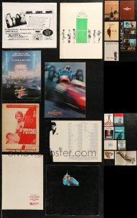 6d0180 LOT OF 21 PROMO BROCHURES AND MISCELLANEOUS PROMO ITEMS 1960s-1980s great mages & info!