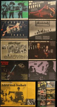 6d0936 LOT OF 17 FORMERLY FOLDED HORIZONTAL 11X16 EAST GERMAN POSTERS 1970s-1990s cool movie images!