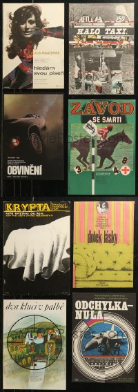 6d0923 LOT OF 12 UNFOLDED AND FORMERLY FOLDED 12X16 CZECH POSTERS 1970s-1990s cool movie images!