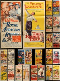 6d0136 LOT OF 23 FOLDED AUSTRALIAN DAYBILLS 1940s-1960s great images from a variety of movies!