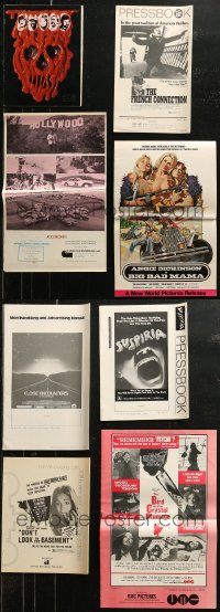 6d0444 LOT OF 3 CUT AND 5 UNCUT PRESSBOOKS 1970s advertising a variety of different movies!