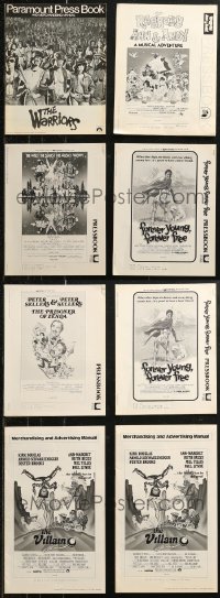 6d0431 LOT OF 8 UNCUT PRESSBOOKS 1970s advertising a variety of different movies!
