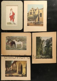 6d0079 LOT OF 5 MATTED PICTURES 1930s a variety of different color images!