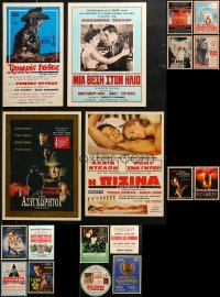 6d0026 LOT OF 18 GREEK WINDOW CARDS 1960s-2000s great images from a variety of different movies!