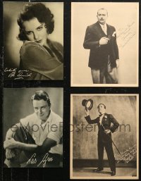 6d0712 LOT OF 4 FAN PHOTOS WITH FACSIMILE SIGNATURES 1920s-1930s Bebe Daniels, Lew Ayres & more!