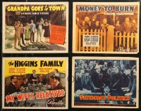 6d0413 LOT OF 4 HIGGINS FAMILY TITLE CARDS 1939-1941 James, Lucille & Russell Gleason!