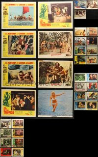 6d0353 LOT OF 35 HORROR/SCI-FI LOBBY CARDS 1950s-1970s incomplete sets from several movies!