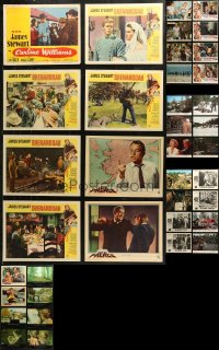6d0347 LOT OF 38 LOBBY CARDS 1950s-1980s incomplete sets from a variety of different movies!