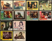 6d0390 LOT OF 12 HORROR/SCI-FI LOBBY CARDS 1950s-1970s great scenes from several different movies!