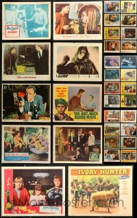 6d0354 LOT OF 34 LOBBY CARDS 1940s-1960s great scenes from a variety of different movies!