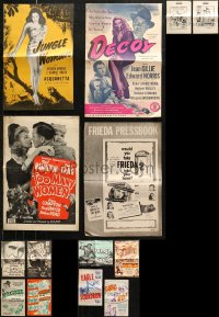 6d0429 LOT OF 14 UNCUT PRESSBOOKS 1940s-1960s advertising a variety of different movies!