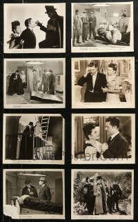 6d0678 LOT OF 8 HORROR 8X10 STILLS 1940s-1950s great scenes from a variety of scary movies!