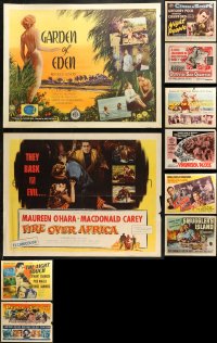 6d0773 LOT OF 12 FORMERLY FOLDED HALF-SHEETS 1950s-1960s great images from a variety of movies!