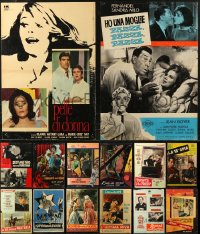 6d0874 LOT OF 14 FORMERLY FOLDED VERTICAL 19X27 ITALIAN PHOTOBUSTAS 1950s-1960s cool movie scenes!