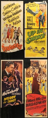 6d0798 LOT OF 4 UNFOLDED INSERTS 1940s-1950s great images from a variety of different movies!