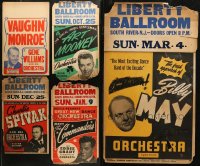 6d0003 LOT OF 5 BIG BAND WINDOW CARDS 1940s Vaughn Monroe, Charlie Spivak, Art Mooney & more!