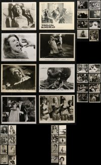 6d0600 LOT OF 57 8X10 STILLS OF HORROR/SCI-FI ACTRESSES 1950s-1970s many great portraits!