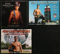 6d0081 LOT OF 3 NEW YORK FIREMEN CALENDARS 1997 a different sexy image for every month!