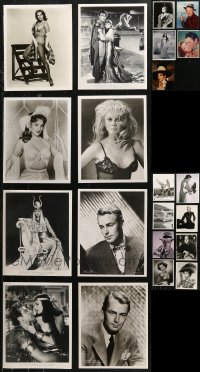 6d0740 LOT OF 21 COLOR AND BLACK & WHITE 8X10 REPRO PHOTOS 1980s leading men & beautiful ladies!