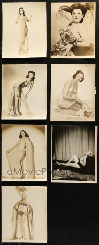 6d0682 LOT OF 7 SEXY PORTRAIT TRIMMED 7.5X9.5 STILLS 1930s-1940s lovely scantily clad ladies!