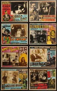 6d0400 LOT OF 8 SPANISH LANGUAGE LOBBY CARDS 1940s-1950s great scenes from a variety of movies!
