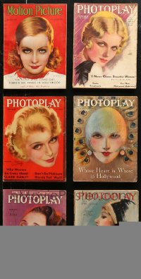 6d0519 LOT OF 6 MOVIE MAGAZINES 1920s-1930s filled with great images & articles!