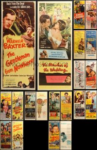 6d0788 LOT OF 22 FORMERLY FOLDED INSERTS 1950s great images from a variety of movies!