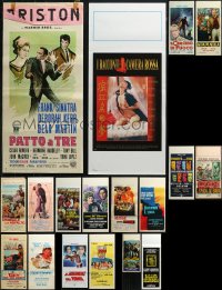 6d0848 LOT OF 20 FORMERLY FOLDED ITALIAN LOCANDINAS 1960s-1990s a variety of cool movie images!